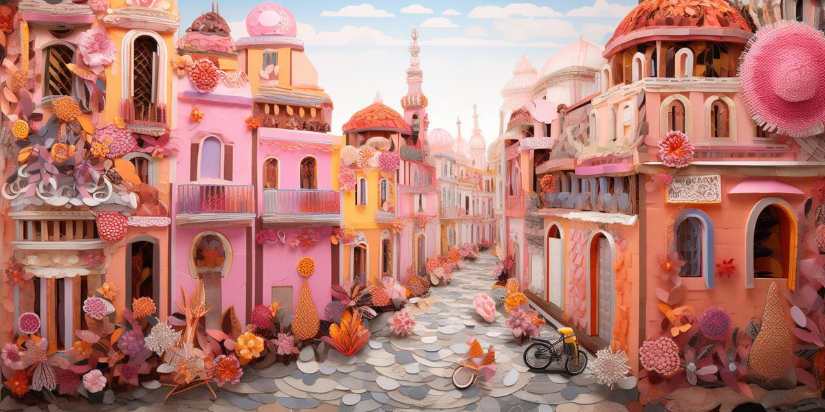 A Dream Land Street Diamond Painting Paint by Diamonds
