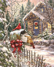 Load image into Gallery viewer, Colored Bird Sitting on Letter Box - 5D Diamond Painting