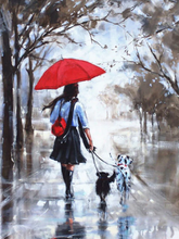 Load image into Gallery viewer, Girl with Dogs - Paint by Diamonds