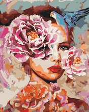 Load image into Gallery viewer, Girl with bird - Paint by Diamonds