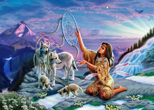 Load image into Gallery viewer, Woman With Wolfs - Paints by Diamonds