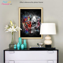 Load image into Gallery viewer, Skull & Tiger Diamond Art Kit - Diamond Painting