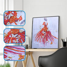 Load image into Gallery viewer, Girl in Red Dress - Special Diamond Painting