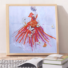 Load image into Gallery viewer, Girl in Red Dress - Special Diamond Painting