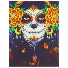 Load image into Gallery viewer, Halloween Women and Flowers - Special Diamond Painting