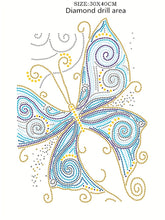 Load image into Gallery viewer, Blue Shiny Butterfly Art - Special Diamond Painting