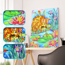 Load image into Gallery viewer, Golden Cat Searching Pond - Special Diamond Painting
