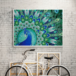 Peacock & Butterfly - Special Diamond Painting