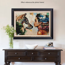 Load image into Gallery viewer, Incredible Wolf with Beautiful Girl