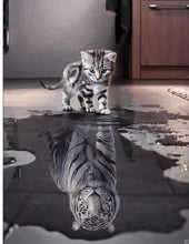Load image into Gallery viewer, Kitten Reflection as a Tiger