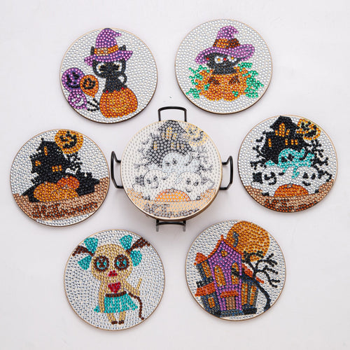 Halloween Table Coasters - Paint with Diamonds