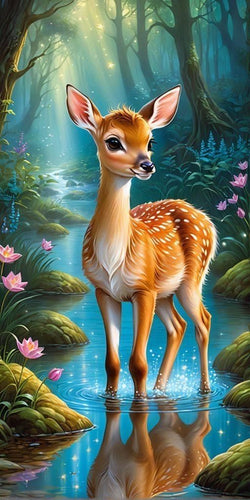 A Tranquil Deer in the Forest