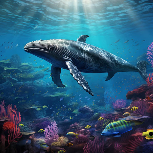 A Whale in the Deep Sea Diamond Painting