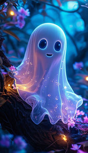 Cute Ghost Halloween Concept