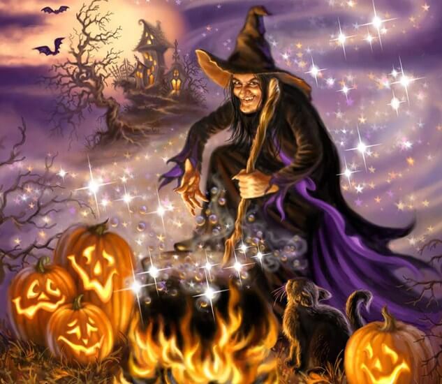 Halloween Witch Diamond Painting Kit