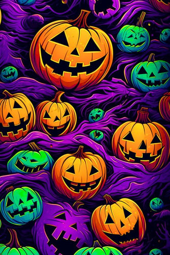 Halloween Pumpkins paint by diamonds