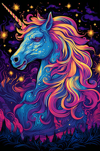 Unicorn painting by Diamond