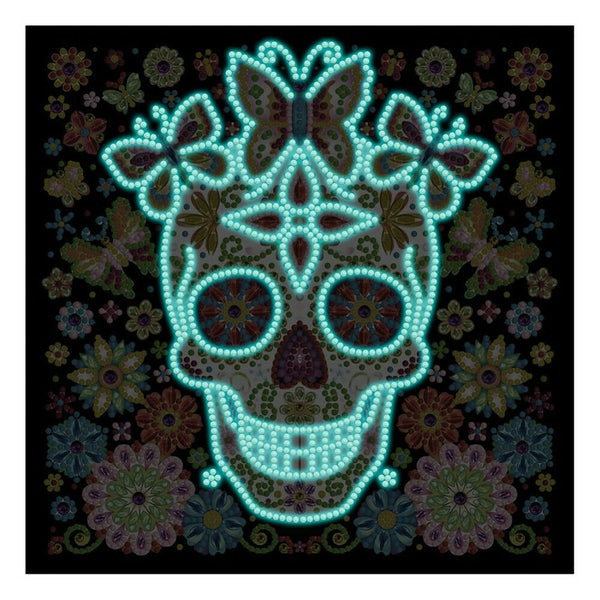 5D Diamond Painting Kits for Adults – HD Glow-in-the-Dark Skull Diamond Art  Kits