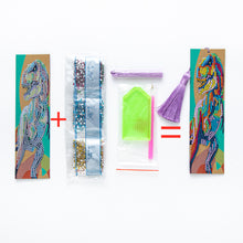 Load image into Gallery viewer, Colourful Dinosaur Painting Bookmark