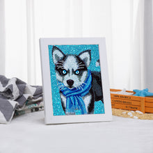 Load image into Gallery viewer, Husky Wearing Scarf Special Diamond Kit
