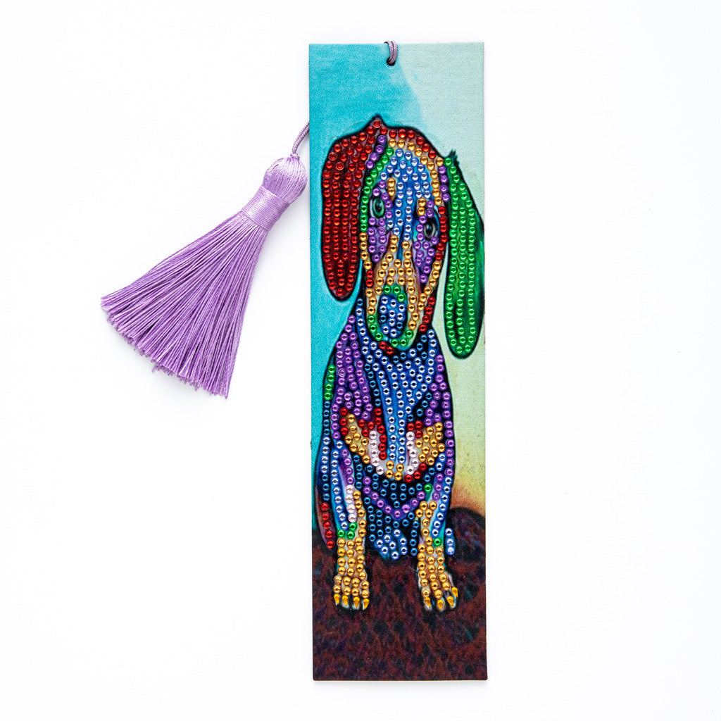 Colourful Dog Diamond Art Bookmark – Paint by Diamonds