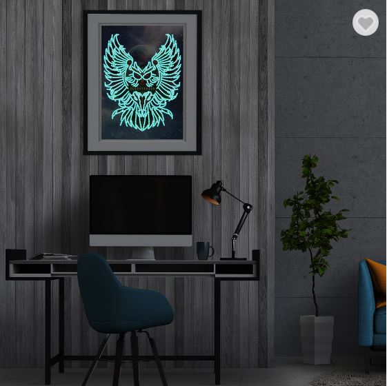Mighty Owl - Glow in the Dark Diamond Painting