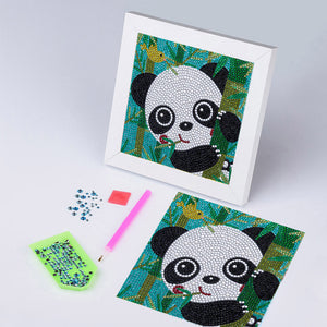 Cute Panda On Tree Special Diamond Painting Kit