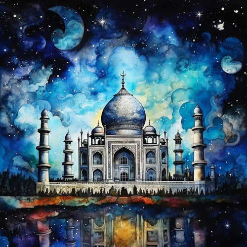 Taj Mahal Paint by Diamonds