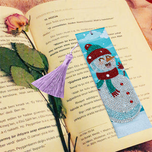 Snowman Diamond Painting Bookmark