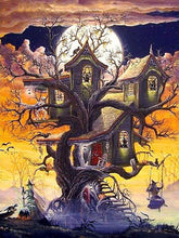 Load image into Gallery viewer, Diamond Painting Moon Tree Art Kit