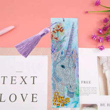 Load image into Gallery viewer, Blue Unicorn Painting Bookmark