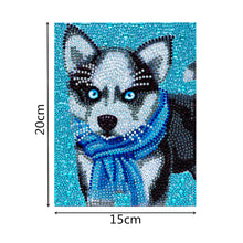 Load image into Gallery viewer, Husky Wearing Scarf Special Diamond Kit