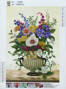 Multi Colour Flowers Vase Special Diamonds