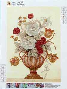 Multi Colour Roses Vase Special Diamond Painting