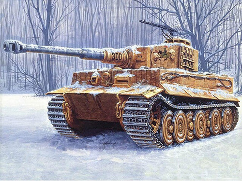 Army Tank In Snow
