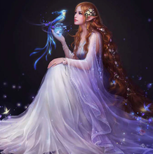 Load image into Gallery viewer, Beautiful Girl with Bird - Diamonds Painting