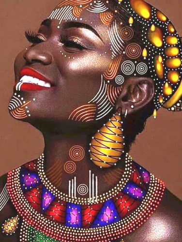 Black African Woman - 5D Diamond Painting