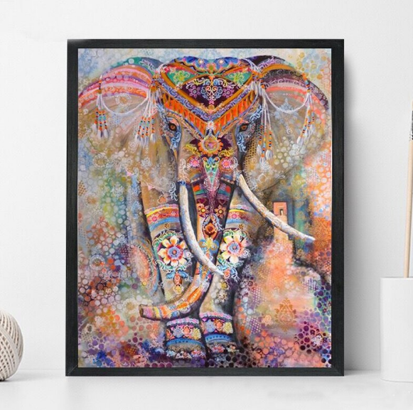 Colored Elephant - 5D Diamonds Art Kit