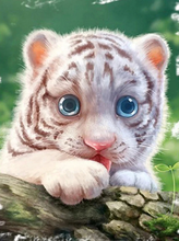 Load image into Gallery viewer, Cute Little Tiger 5D Diamond Painting