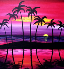 Load image into Gallery viewer, Date Plam and Sunset - Diamond Painting