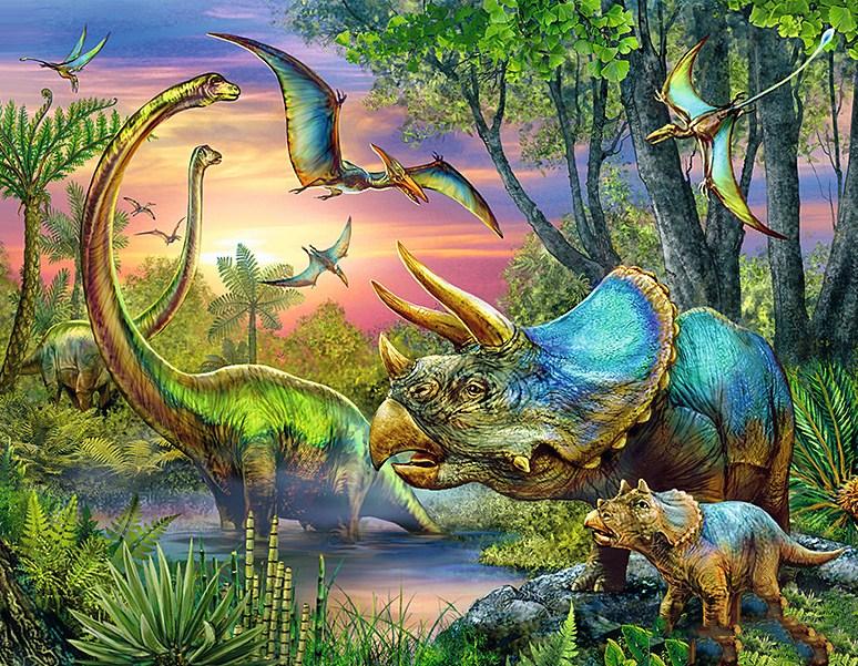 Land of Dinosaurs Diamond Painting Kit – Paint by Diamonds