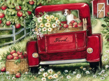 Load image into Gallery viewer, Dog with Car and fruits - 5D Diamond Art