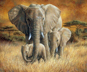 Elephants DIY Diamond Painting Kit