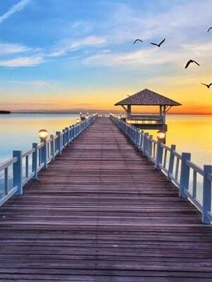 Beautiful Sunset Landscape  at Beach