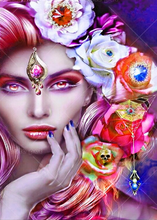 Load image into Gallery viewer, Flower Girl 5D DIY Painting by Diamonds
