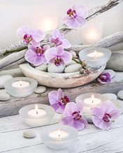 Load image into Gallery viewer, Flowers and Candles - 5D  Diamond Art kit