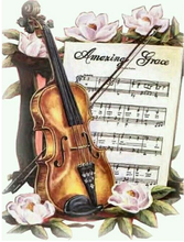 Load image into Gallery viewer, Flowers and Guiter - Diamonds Painting