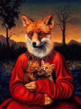 Load image into Gallery viewer, Fox with their Kit - 5D Paints by Diamonds