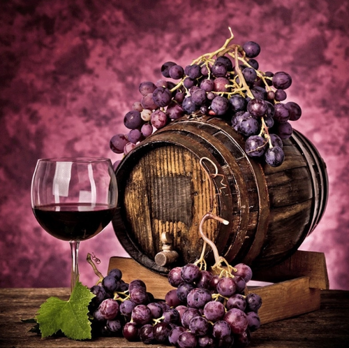 Grapes and wine - 5D Diamond Art Painting
