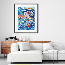 Load image into Gallery viewer, Aquatic Friendship Night Glow Diamond Painting